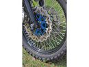 Colored Disc Wave Floating Brake Disc Anodized Inner Aluminium Carrier Blue 11.8 Inch Front