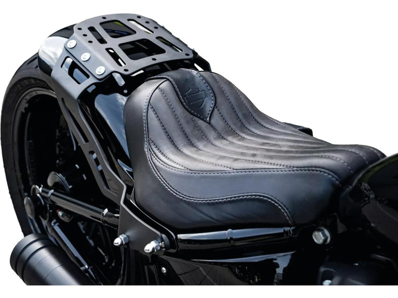 Custombike Luggage Rack For M8 Softail With 200/18 Tire & Customfender Black Powder Coated