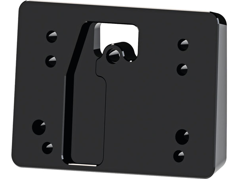 Helix Mid-Mount License Plate Base Plate Adapter Gloss Black