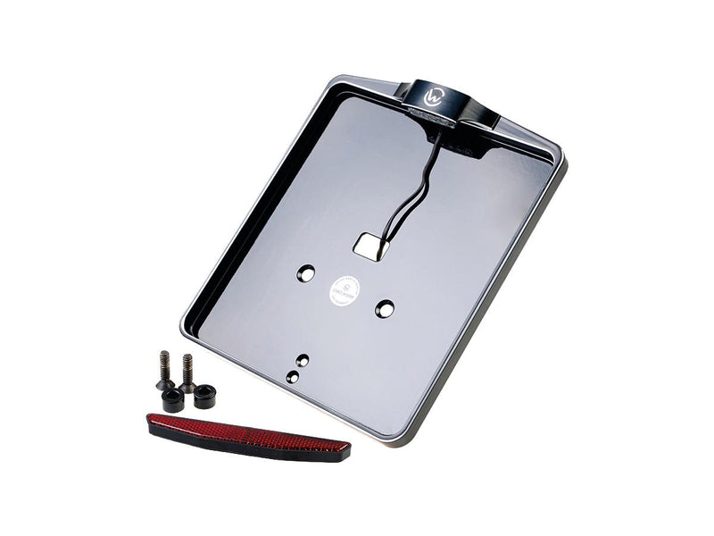 Mid-Mount License Plate Base Plate Kit Germany 180 X 200 MM Black Cut