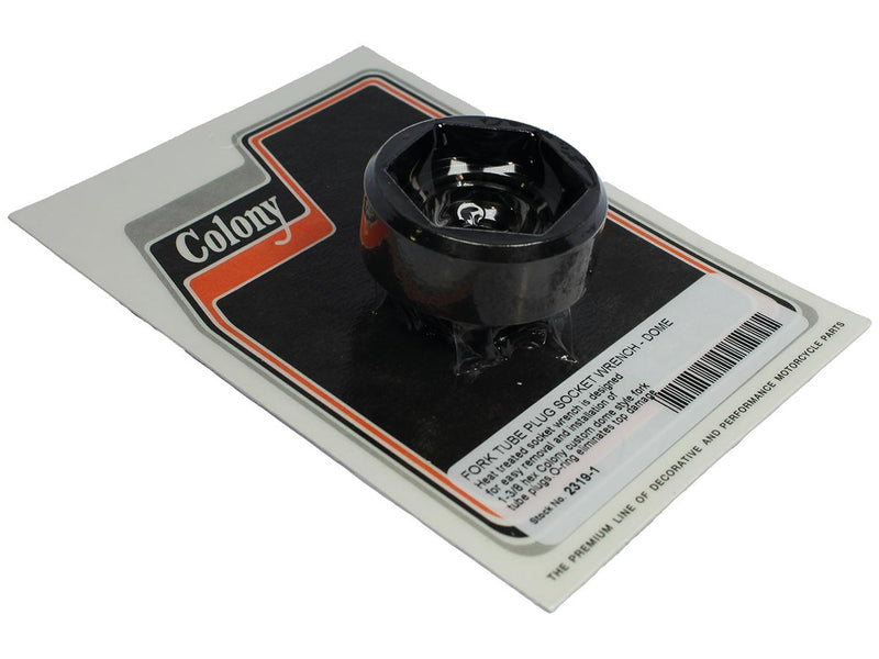 Fork Tube Plug Wrench For 1-3/8 Hex Colony Custom Dome Style Black Oxide Finish