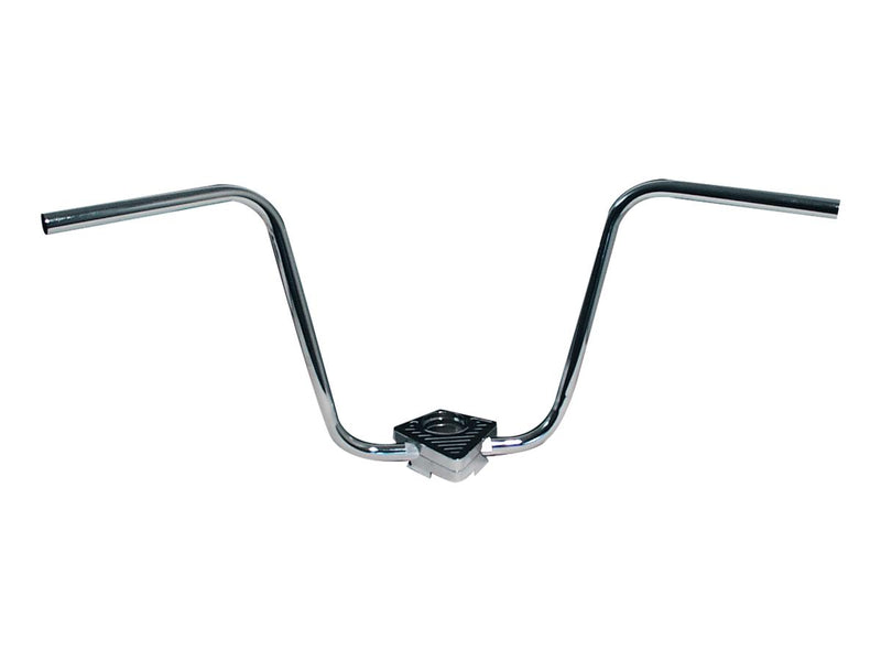 400 Ape Hanger Handlebar Dimpled 3-Hole Chrome 1 Inch Throttle By Wire