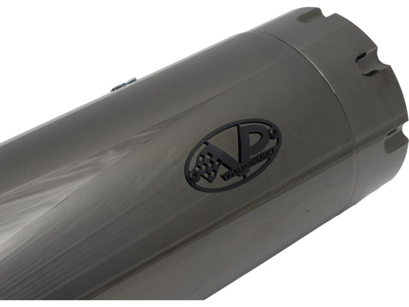 Double Slip-On Muffler Set Endcap Revolver Dark Chrome