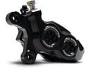 Race Series Monoblock Brake Caliper Black Anodized Billet Bore Caps Black Anodized Front Left
