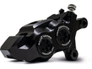 Race Series Monoblock Brake Caliper Black Anodized Billet Bore Caps Black Anodized Front Right