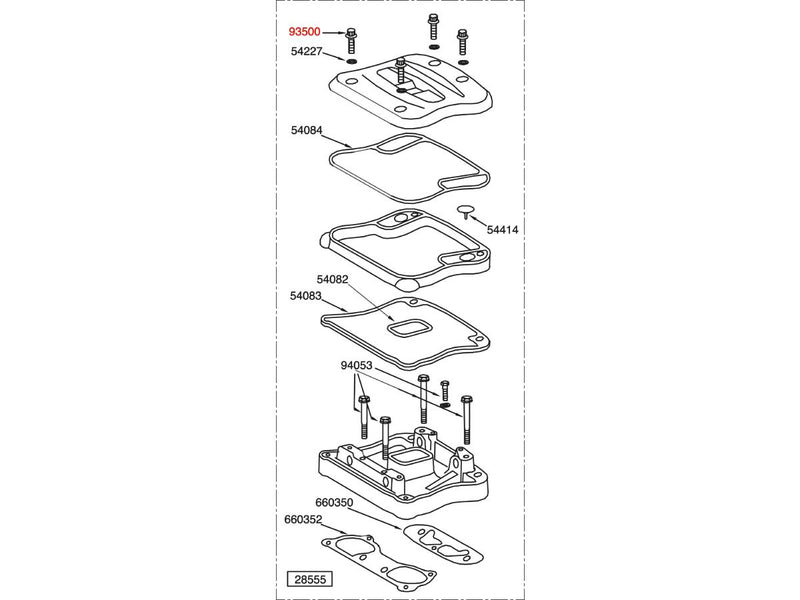 Rocker Box Cover Flange Bolt Chrome