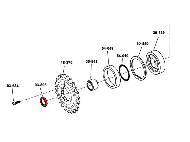 Transmission Sprocket / Pulley Nut/1 7/8 Inch