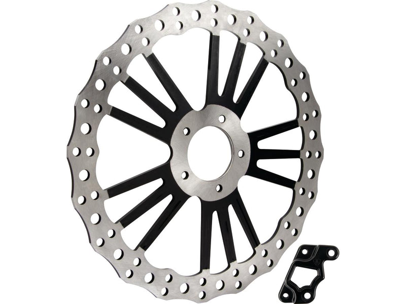 Offset Front Brake Rotor Black - 14 Inch