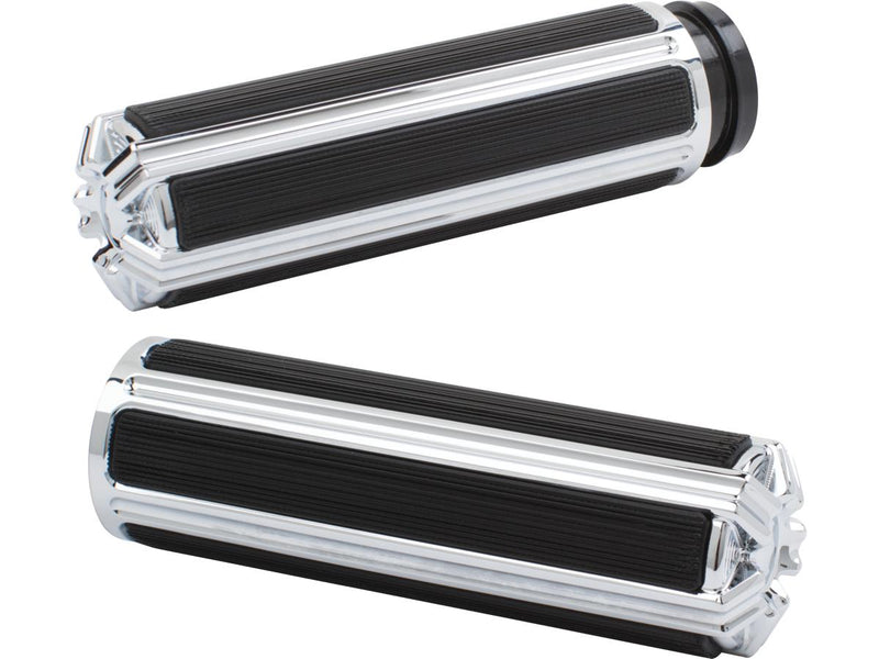 10-Gauge Grips Chrome Throttle By Wire - 7/8 Inch
