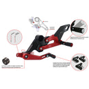 Adjustable Rear Sets Black Aprilia Rs 660 / Tuono 660