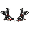 Adjustable Rear Sets Black For Ducati