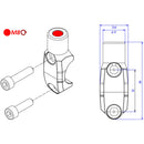 Brembo Master Cylinder Clamp With Mirror Mount Thread M8 Right