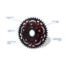 Cush Drive Hub Flange Black For MV Agusta FC302