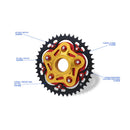 Cush Drive Hub Flange Black For MV Agusta FC302