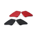 Front Brake And Clutch Fluid Reservoir Caps Streaks Black For Ducati