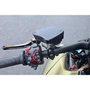 Front Brake And Clutch Fluid Reservoir Caps Streaks Black For Ducati