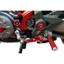 Gear / Rear Brake Levers Kit Slide Black Ducati