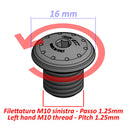 Mirror Blanking Plug M10 Thread LH Black For Ducati ST2 1997-2003