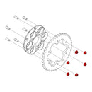 Titanium Nuts Ring Gear Silver For Ducati - M8 X 1.25
