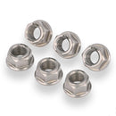 Nuts Sets Titanium Rear Sprocket Flange Silver For Ducati - M10 X 1.0