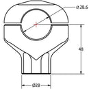Riser Handlebar Conical Height Black - 48 MM