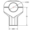Riser Handlebar Conical Height Black - 59 MM