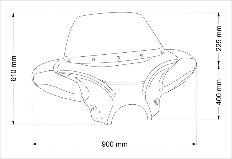 Batwing WindScreen Light Smoke For Indian Scout Bobber 2018-Current