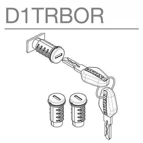 Terra Aluminium Triple Lock & Key Set