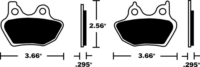 Sintered Metal Harley/Buell Brake Pads For Harley Davidson FLHR 1450 1999-2004 - 93 MM