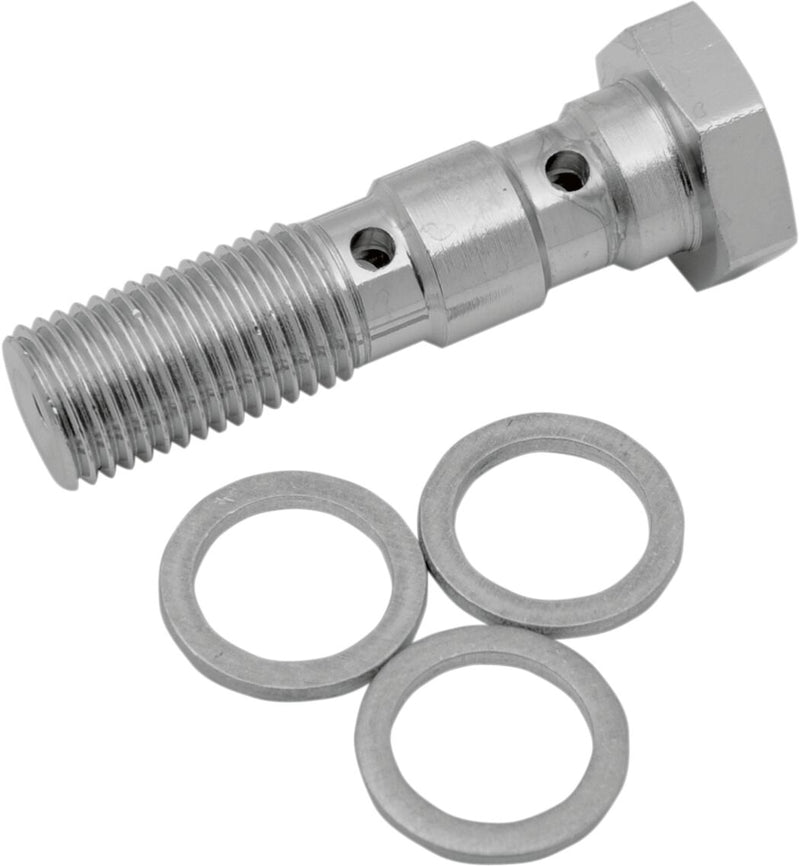Dual Banjo Bolt 3/8 Inch-24 Chrome
