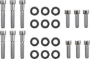 Rocker Box Bolt Kit Chrome / Polished / Silver For Harley Davidson FLD 1690 ABS 2012-2016