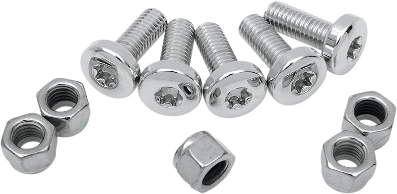 Rotor, Sprocket and Belt Mounting Hardware Kit Chrome / Polished / Silver For Harley Davidson FLD 1690 2012-13 - 22.2 MM