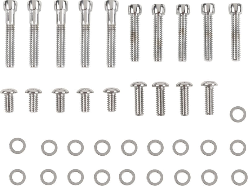 Primary Cover Bolt Kit Chrome / Polished / Silver For Harley Davidson FLHR 1450 1999-2006