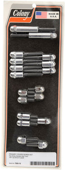 Primary Cover Acorn Screw Kit Chrome / Silver For Harley Davidson FL 1200 1971-1977