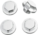 Chrome Cap Nut Kit Chrome / Silver For Harley Davidson FL 1200 1971-77