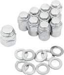Chrome Cap Nut Kit Chrome / Silver For Harley Davidson E 1000 1936-52