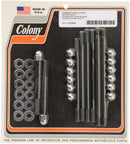 Motor Case Acorn Stud Kit Chrome / Silver For Harley Davidson FL 1200 1970-1977