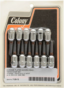 Cam Cover Acorn Screw Kit Chrome / Silver For Harley Davidson FLB 1200 1966-1969