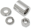 Axle Spacer/Nut Kit Chrome / Silver For Harley Davidson FXST 1340 1985-1999