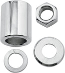Axle Spacer/Nut Kit Chrome / Silver For Harley Davidson FXDWG 1340 1995-1996