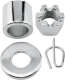 Axle Spacer/Nut Kit Chrome / Silver For Harley Davidson FXSTS 1450 2000-2006