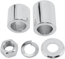 Axle Spacer/Nut Kit Chrome / Silver For Harley Davidson FLSTF 1340 1996-1999