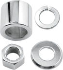 Axle Spacer/Nut Kit Chrome / Silver For Harley Davidson FLST 1450 2006
