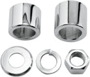 Axle Spacer/Nut Kit Chrome / Silver For Harley Davidson FXST 1450 2000-2006
