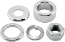 Axle Spacer/Nut Kit Chrome / Silver For Harley Davidson FXD 1450 2000-2003