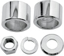 Axle Spacer/Nut Kit Chrome / Silver For Harley Davidson FLHR 1450 2000-2006