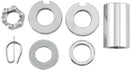 Axle Spacer/Nut Kit Chrome / Silver For Harley Davidson FLST 1450