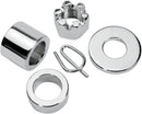 Axle Spacer/Nut Kit Chrome / Silver For Harley Davidson XL 1200 C 2000-2003