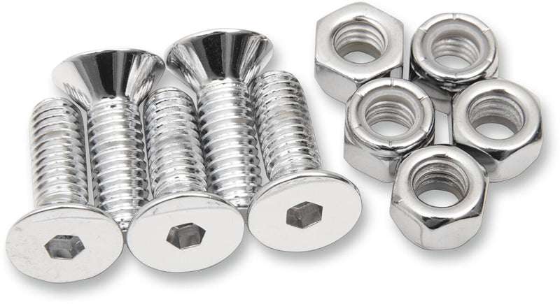 Rotor, Sprocket and Belt Mounting Hardware Kit Chrome / Polished / Silver For Harley Davidson FLH 1340 1983-1984 - 44.4 MM