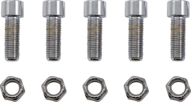 Rotor, Sprocket and Belt Mounting Hardware Kit Chrome / Polished / Silver For Harley Davidson FL 1200 1973-1977 - 31.8 MM